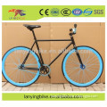 black frame 700c wheels alloy rim fixed gear bicycle with lock